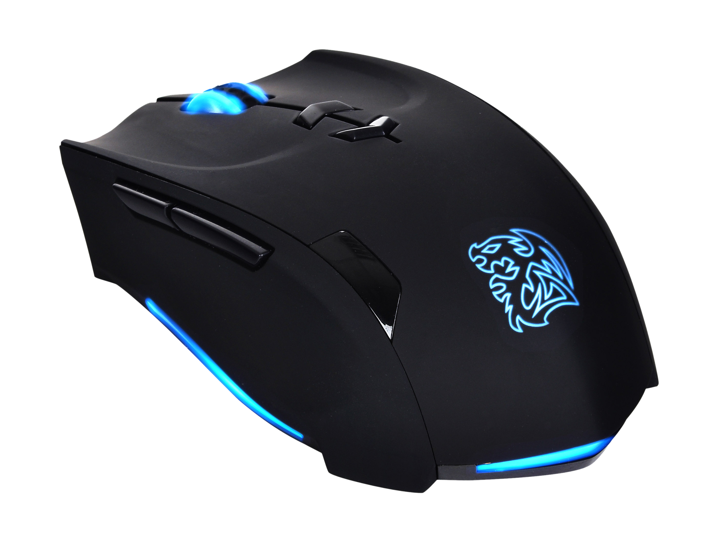 Tt eSPORTS THERON MO TRN006DT Black 1 x Wheel USB Wired Laser 5600 dpi Gaming Mouse