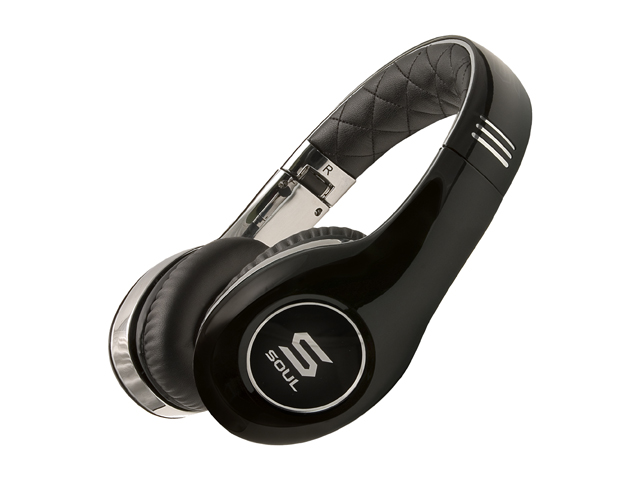 Soul by Ludacris Black SL150CBC 3.5mm Connector Pro Hi Definition On Ear Headphones   Chrome/Black