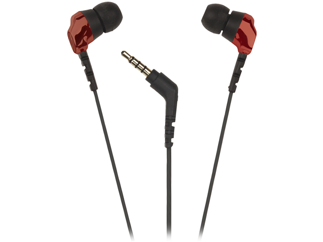 SCOSCHE Black/Red HP253MDRD Noise Isolation Earbuds with Controls