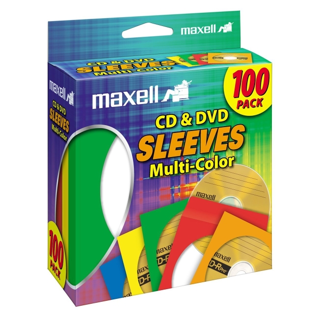 maxell 190133 CD/DVD Sleeves (100 Pack)