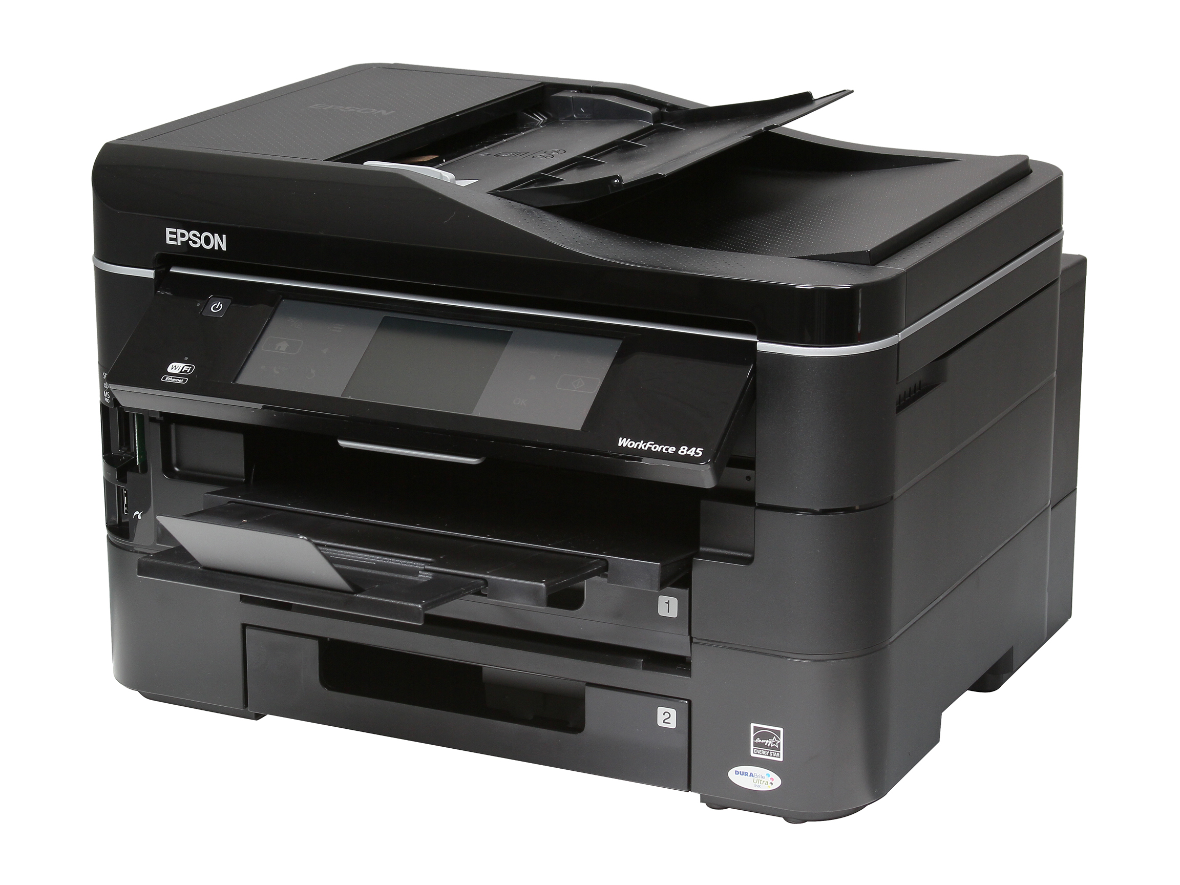 EPSON WorkForce 845 C11CB92201 15 ISO ppm Black Print Speed 5760 x 1440 dpi Color Print Quality Wireless InkJet MFC / All In One Color Printer