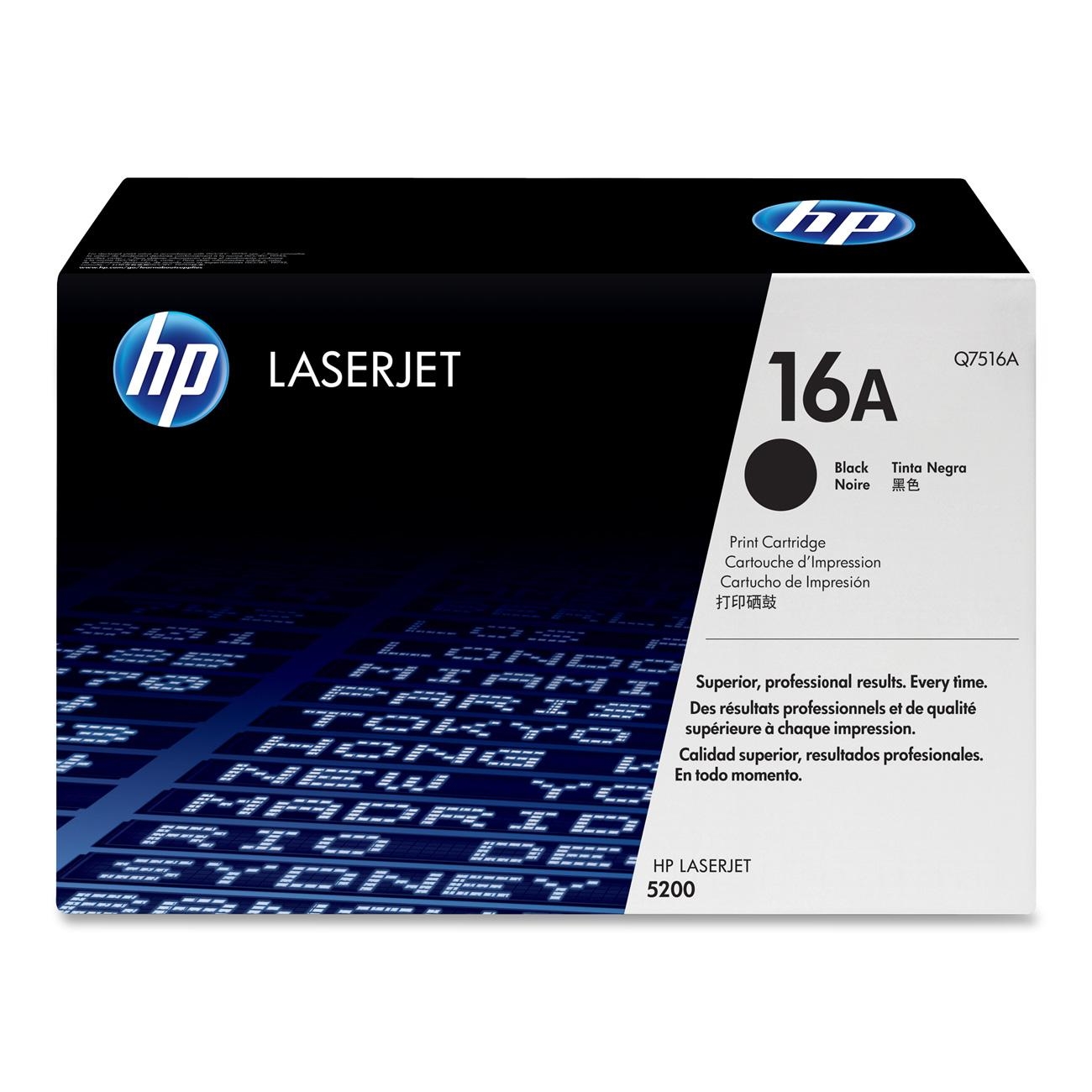 HP 16A Black Cartridge with Smart Printing Technology (Q7516A)