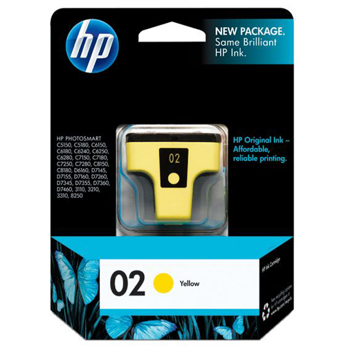 HP 02 Yellow Ink Cartridge (C8773WN#140)
