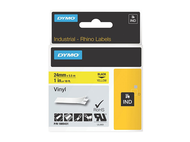 Dymo 1805431 IND Vinyl Labels 1"