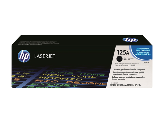   CB540A Color LaserJet Print Cartridge with HP ColorSphere Toner Black