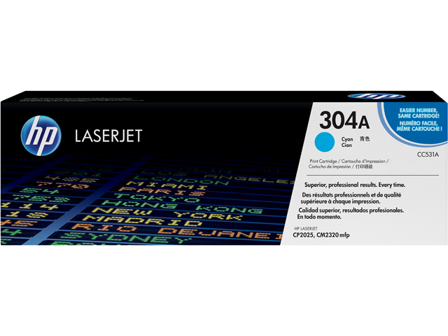 HP 304A Tri color combo pack LaserJet Toner Cartridges (CF340A) Cyan/Magenta/Yellow