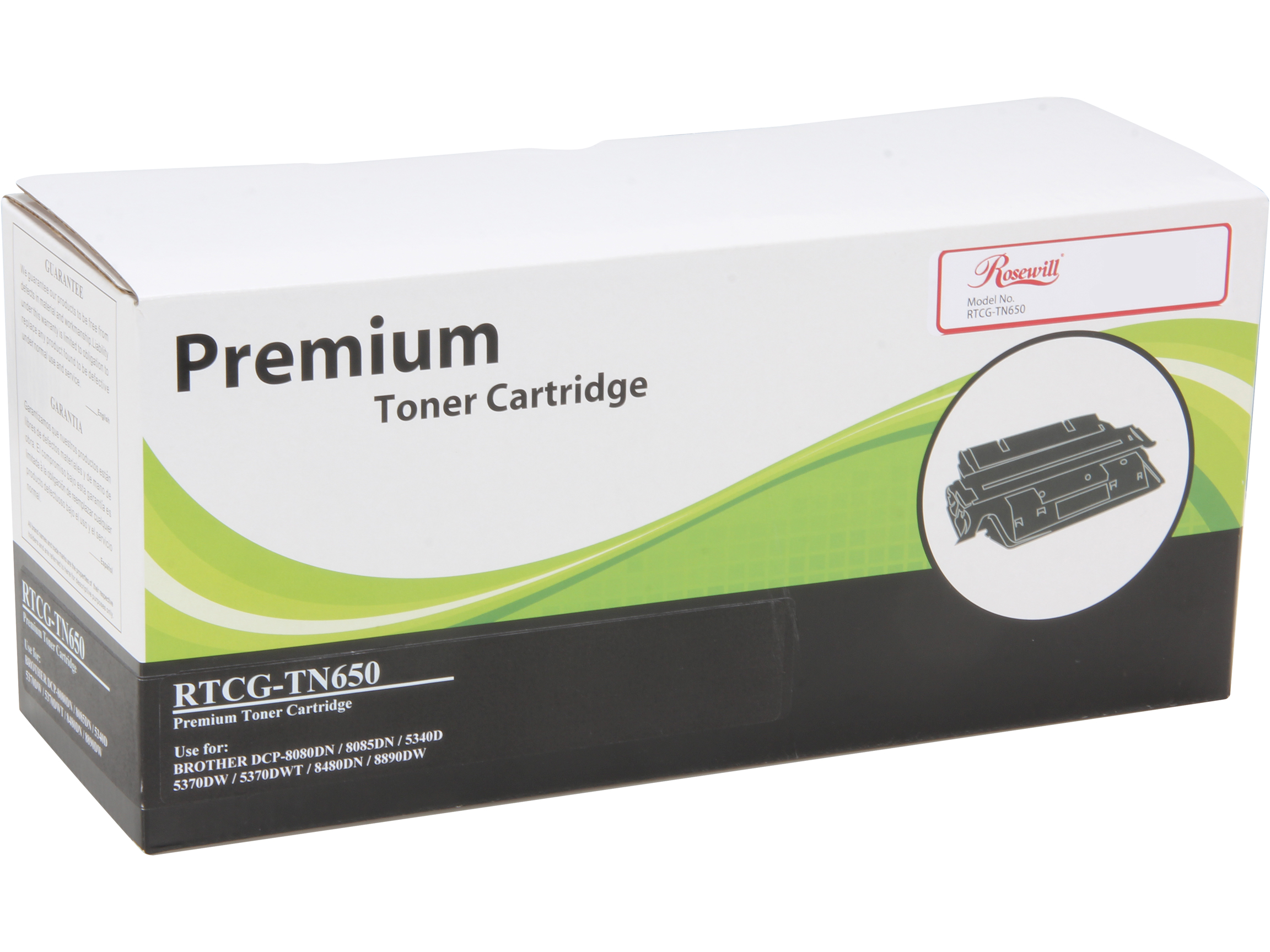 Rosewill RTCG TN650 High Yield Black Toner Replaces Brother TN 650 TN650 TN 620 TN620