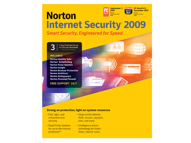 Symantec Norton Internet Security 2009   1 User/3 PC