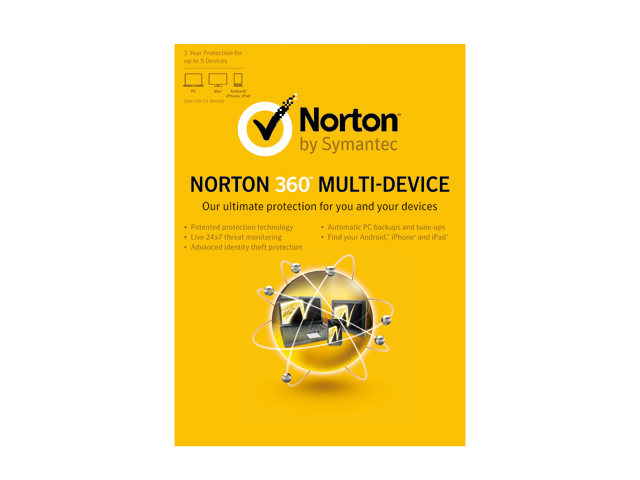 Symantec Norton 360 Multi Device   5 Devices  Software