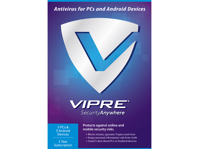 ThreatTrack Security VIPRE Security Anywhere 2015   5PC   5 Device 1 Year