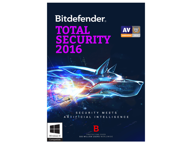 Bitdefender Total Security 2016   3 PCs 1 Year   