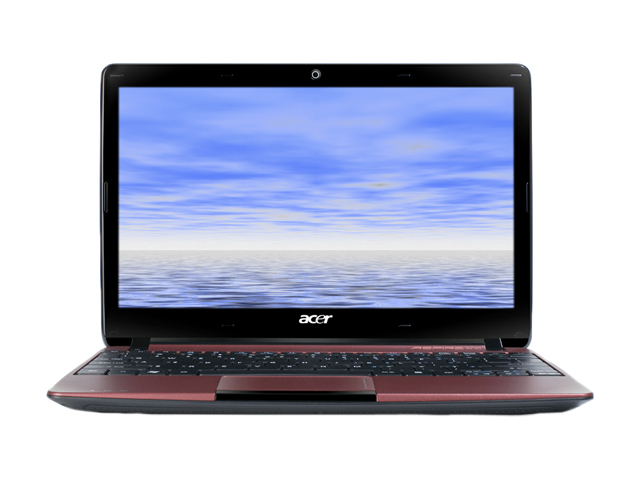 Acer Aspire One AO722 0879 Burgundy Red AMD Dual Core Processor C 60 (1.00 GHz) 11.6" 2GB Memory 320GB HDD Netbook