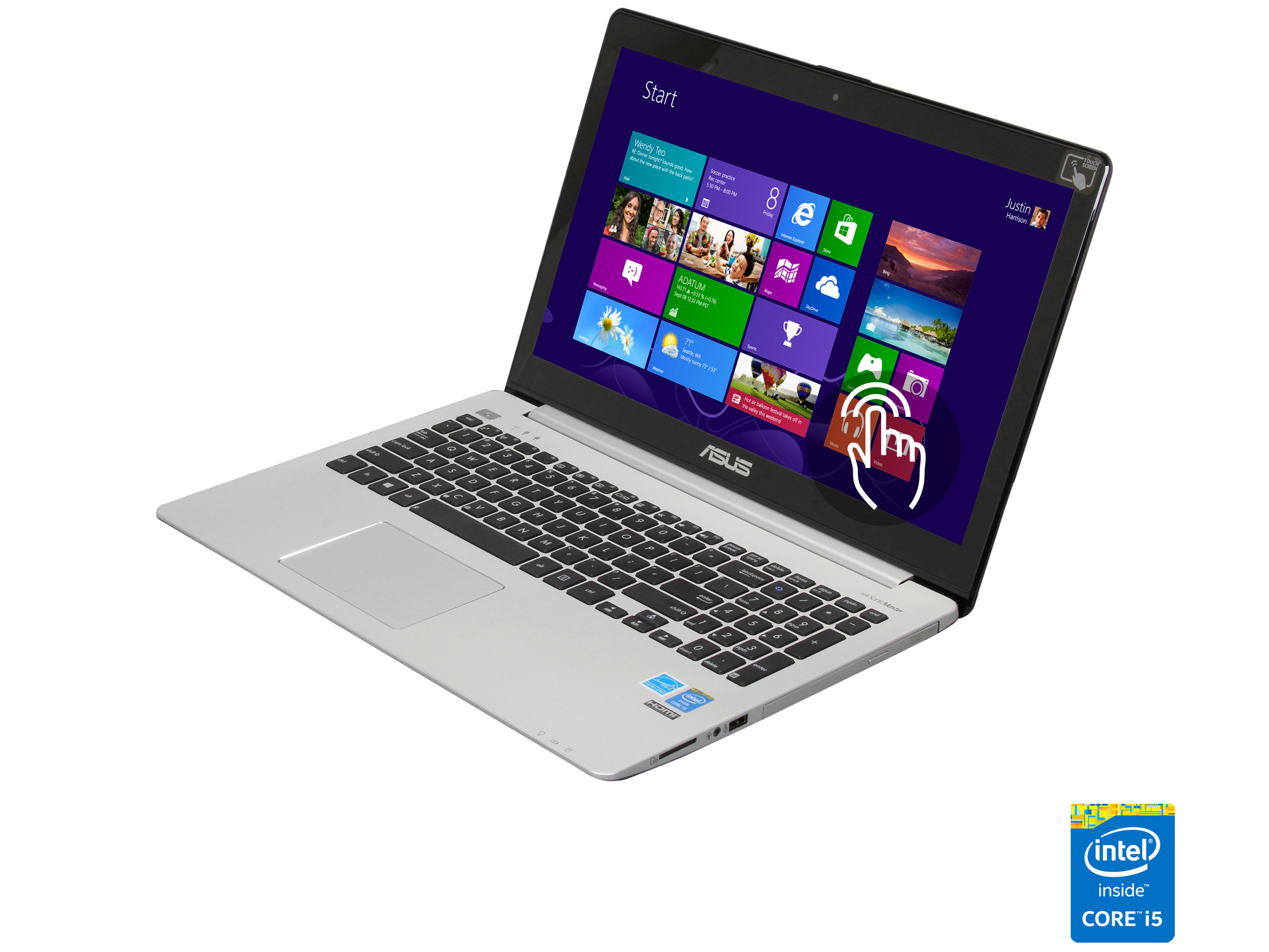 ASUS Laptop VivoBook V551LA DH51T Intel Core i5 4200U (1.60 GHz) 8 GB Memory 750 GB HDD Intel HD Graphics 4400 15.6" Touchscreen Windows 8 64 bit