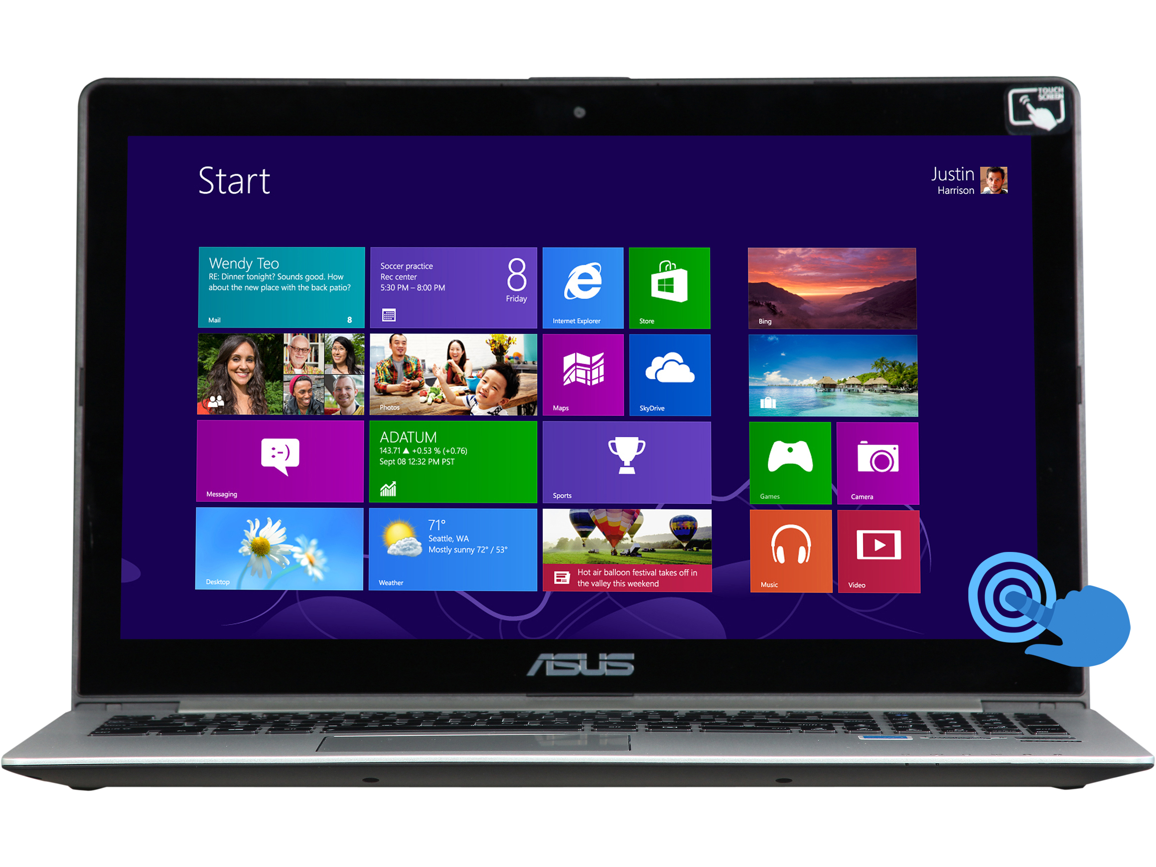 Refurbished ASUS S500CA SI30401U Ultrabook Intel Core i3 3217U (1.80 GHz) 500 GB HDD 24 GB SSD 15.0" Touchscreen Windows 8 64 bit