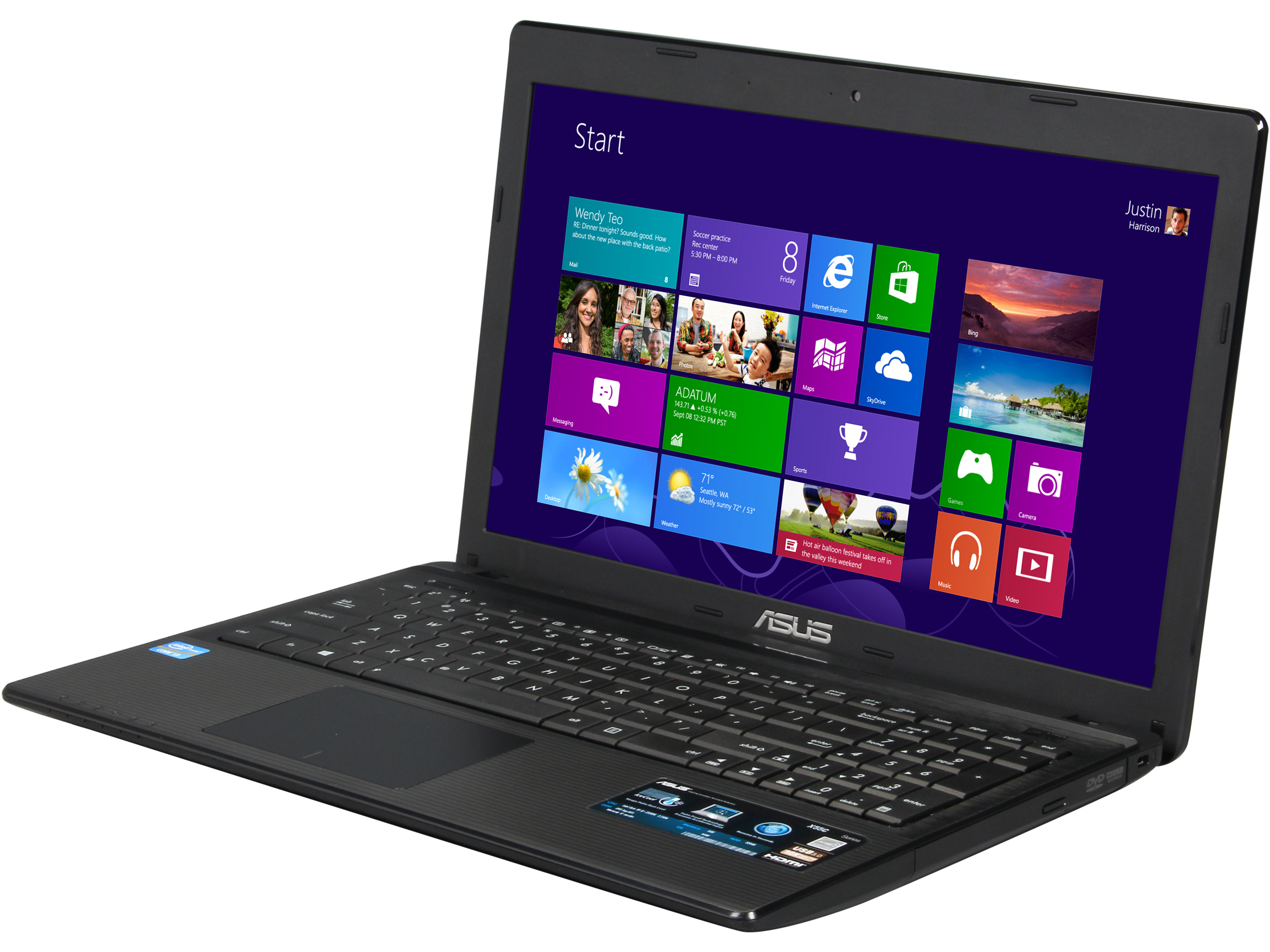 Refurbished ASUS Laptop X55C WH31 Intel Core i3 2328M (2.20 GHz) 6 GB Memory 320 GB HDD Intel HD Graphics 3000 15.6" Windows 8 64 Bit