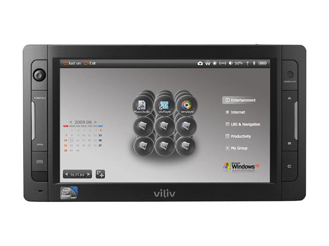 Viliv X70EX Premium P Black Intel Atom Z520(1.33 GHz) 7" WSVGA 1GB Memory 32GB SSD Netbook