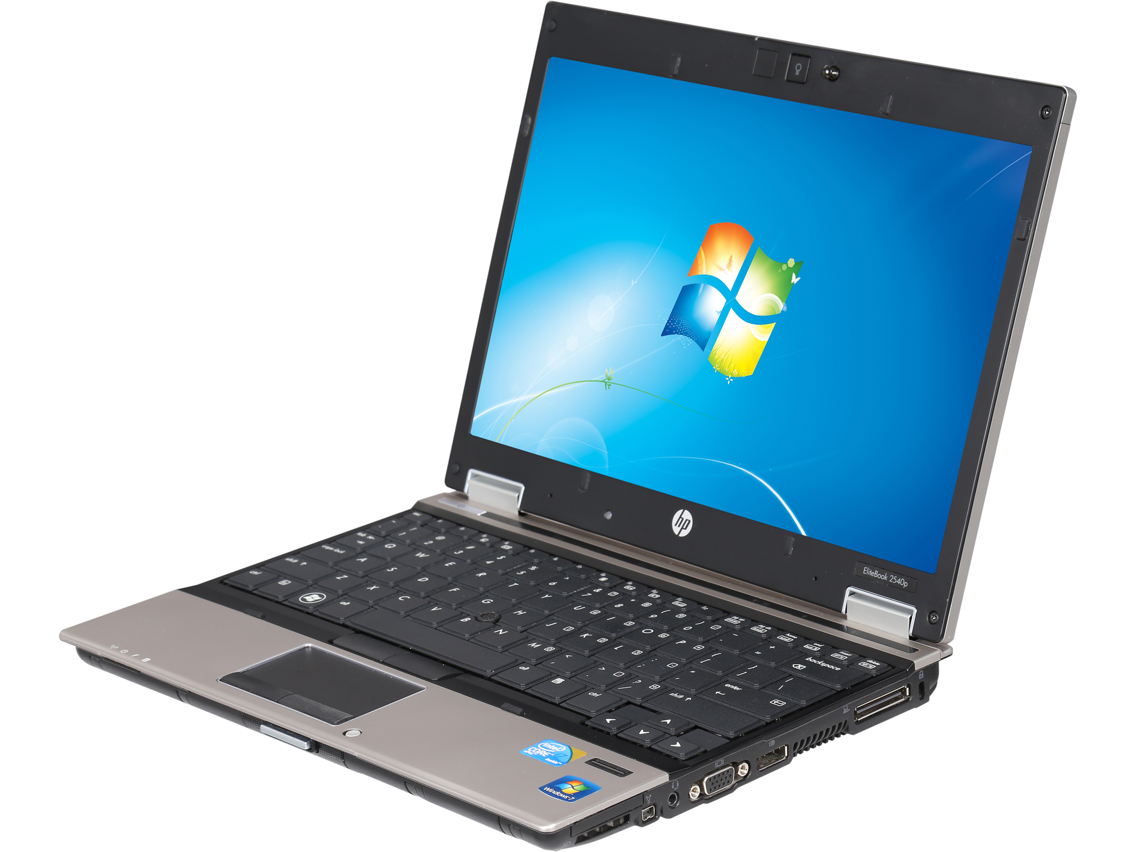 Refurbished HP 2540P 12" Notebook with Intel Core i7 640LM 2.13Ghz (2.933Ghz Turbo), 4GB DDR3 RAM, 160GB HDD, DVDRW, Windows 7 Professional 64 Bit