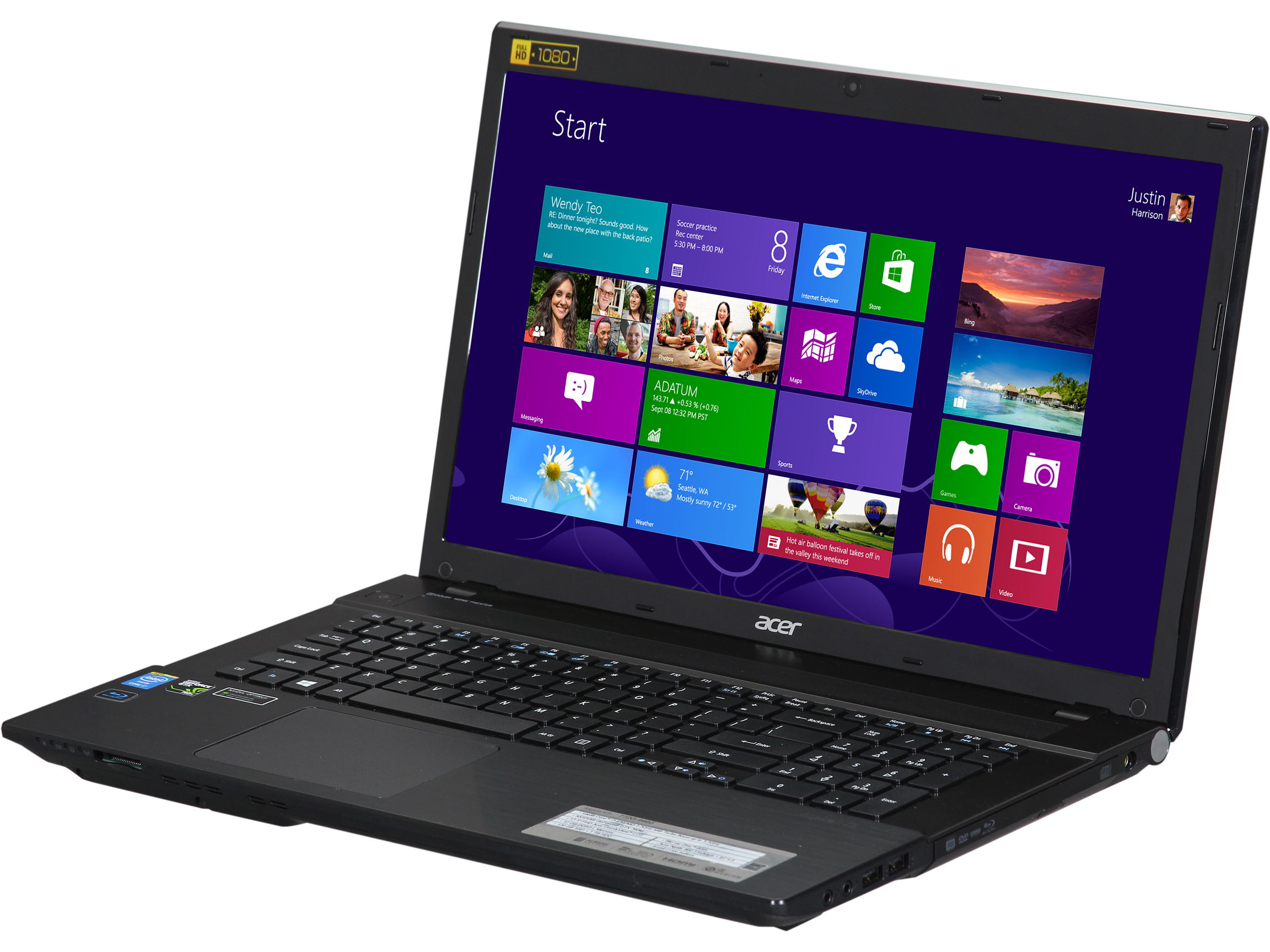 Refurbished Acer Aspire V3 772G 9460 Gaming Laptop 4th Generation Intel Core i7 4702MQ (2.20 GHz) 12 GB Memory 1 TB HDD 120 GB SSD NVIDIA GeForce GTX 760M 2GB GDDR5 17.3" Windows 8 64 Bit