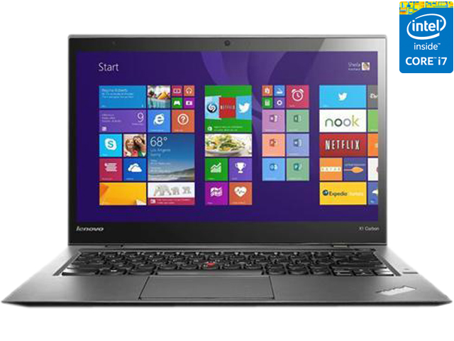 ThinkPad X1 Carbon Ultrabook Intel Core i7 4600U (2.10 GHz) 180 GB SSD Intel HD Graphics 4400 Shared memory 14" Touchscreen Windows 8.1 Pro 64 downgrade Windows 7 Professional 64