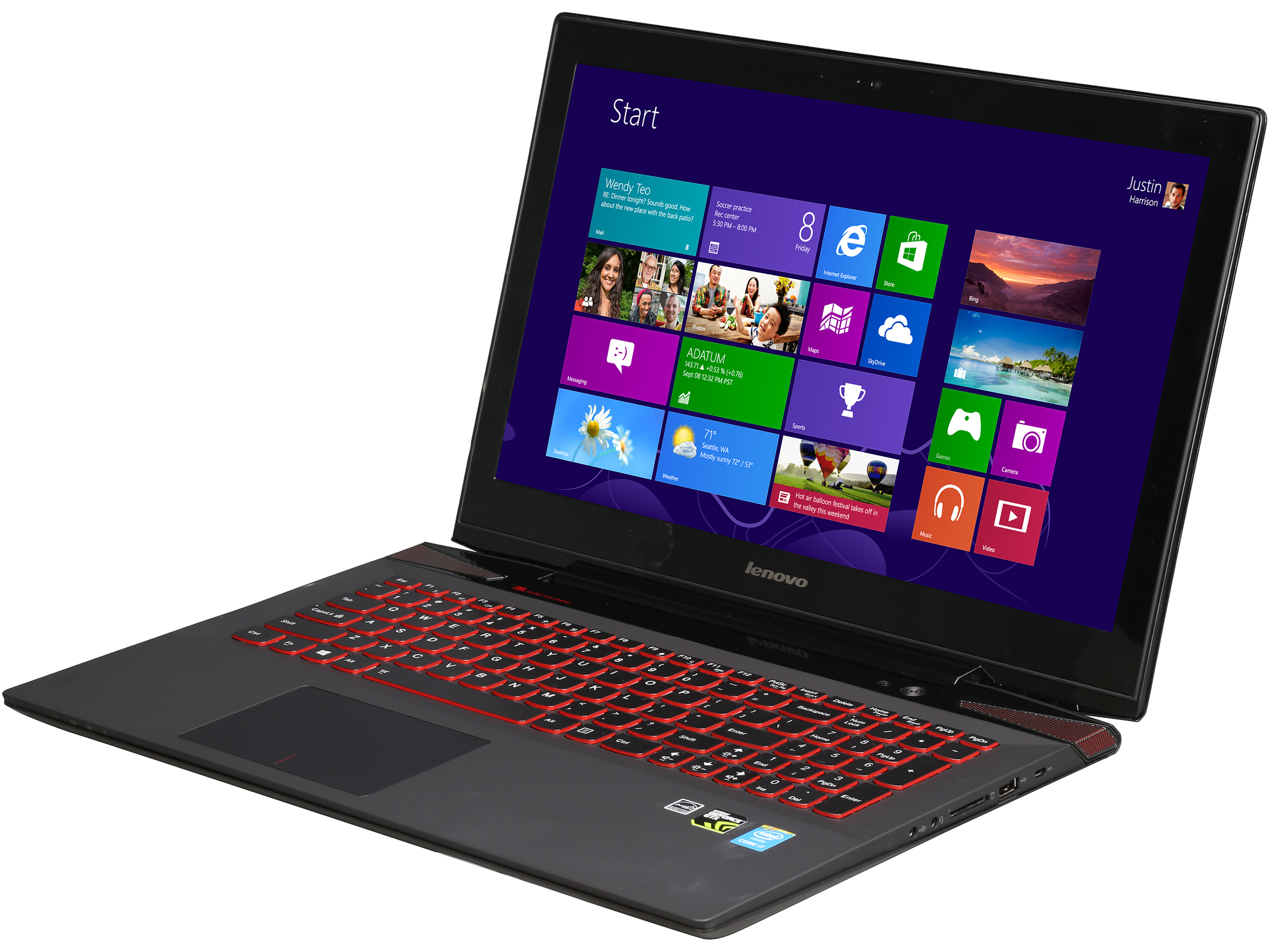 Refurbished Lenovo Y50 15.6" Full HD Gaming Notebook with Quad Core i7 4710HQ 2.50GHz (3.50GHz Turbo), 8GB DDR3L Memory, 1TB + 8GB SSHD , GeForce GTX 860M 2GB, JBL Speakers, Windows 8.1 64 Bit