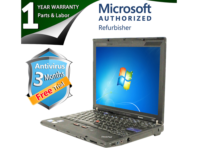 Refurbished Lenovo Laptop X201 Intel Core i5 520M (2.40 GHz) 4 GB Memory 160 GB HDD 12.1" Windows 7 Professional 64 Bit