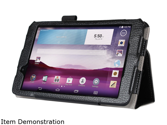 i Blason Black LG G Pad 7.0 Case   Slim Book Leather Cover with Bonus Stylus Model LG Gpad 7.0 1Fold Black