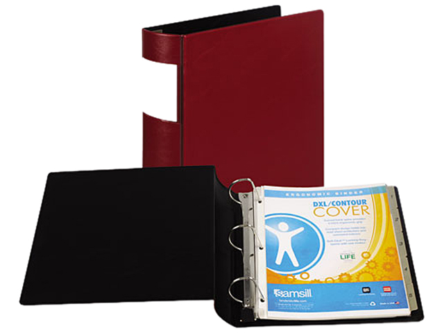 Samsill 17664 Top Performance DXL Locking D Ring Binder With Label Holder, 2" Cap, Burgundy