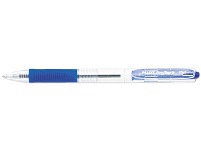 Pilot EasyTouch Retr Ballpoint Pen, Blue Ink, Fine, 0.70 mm (Dozen) 