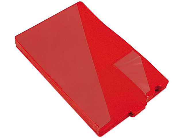 Smead 61970 Out Guides with Diagonal Cut Pockets, Poly, Legal, Red, 50/Box