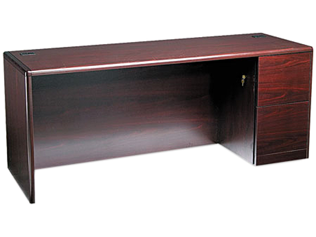 HON 10707RNN 10700 Series Right Pedestal Credenza, 72w x 24d x 29 1/2h, Mahogany