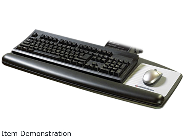 3M AKT60LE Knob Adjust Keyboard Tray, 25 1/2 x 11 1/2, Black