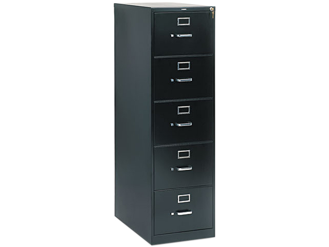 HON 315CPP 310 Series Five Drawer, Full Suspension File, Legal, 26 1/2d, Black