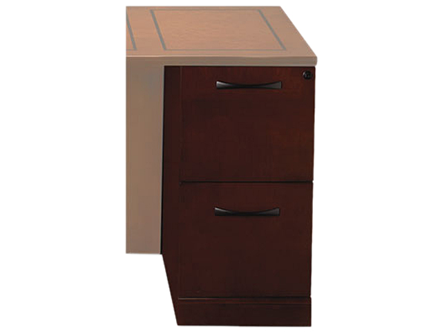 Mayline SDFFSCR Sorrento Series Veneer File/File Pedestal For Desk Top, Bourbon Cherry