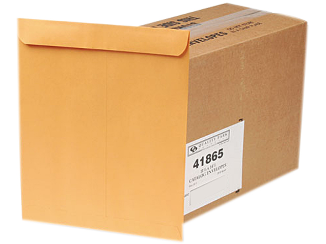 Quality Park 41865 Catalog Envelope, 11 1/2 x 14 1/2, Light Brown, 250/Box