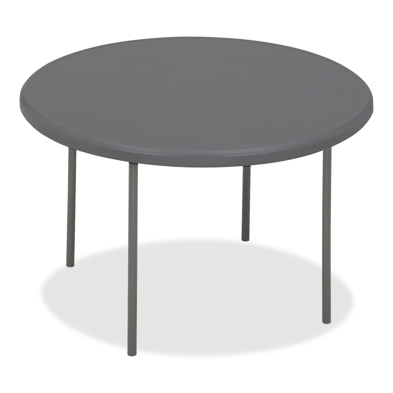 Iceberg 65247 IndestrucTable TOO 1200 Series Resin Folding Table, 48 dia x 29h, Charcoal
