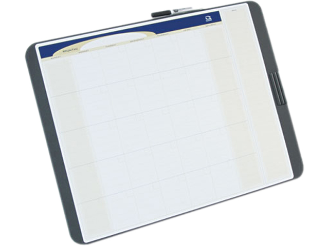 Quartet CT2317 Tack and Write Monthly Calendar Board, 17 x 23, Black