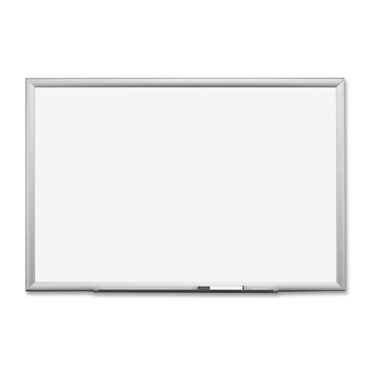 3M Premium Porcelain Dry Erase Board, 48 x 36, White, Aluminum Frame