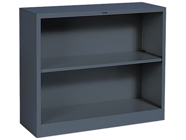 HON S30ABCS Metal Bookcase, 2 Shelves, 34 1/2w x 12 5/8d x 29h, Charcoal