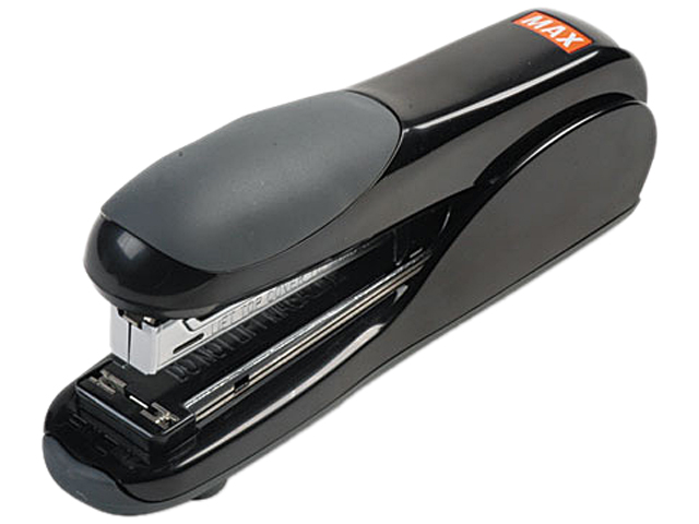 Max HD 50DFBK Flat Clinch Standard Stapler, 30 Sheet Capacity, Black