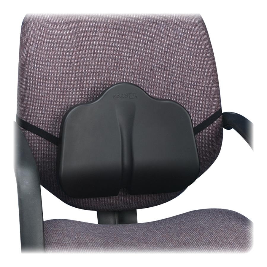 Safco 7150BL Softspot Lumbar Roll Backrest, 13 1/8w x 2 1/2d x 8h, Black