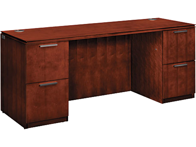 HON VW271DC1Z9JJ Arrive Double Pedestal Kneespace Credenza, 72w x 24d x 29 1/2h, Henna Cherry