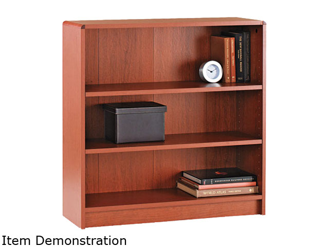 HON 1892J 1890 Series Bookcase, 3 Shelves, 36w x 11 1/2d x 36 1/8h, Henna Cherry