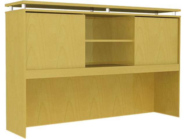 66" x 15" SedinaAG Series Hutch with Sliding Doors   Maple