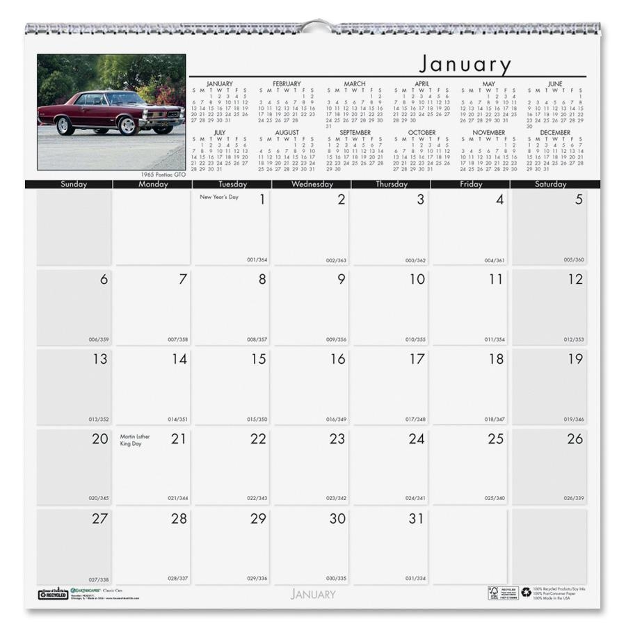 House Of Doolittle 3772 Classic Cars Monthly Wall Calendar