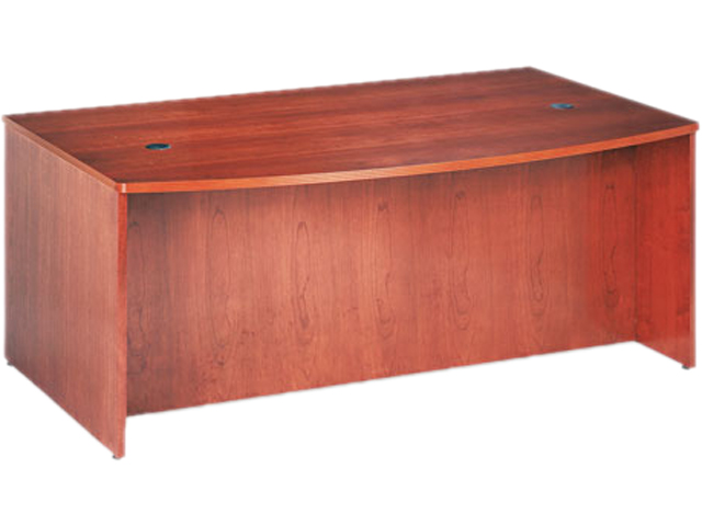 72W x 42D x 29H BW Veneer Series Bourbon Cherry Bow Top Desk Shell