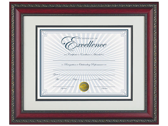DAX N3245S3T World Class Document Frame w/Certificate, Rosewood, 11 x 14"