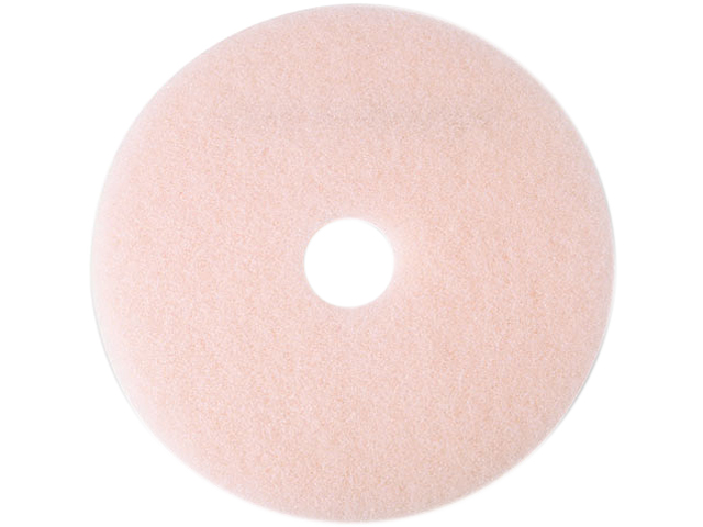 3M Eraser Burnish Floor Pad 3600, 19", Pink, 5 Pads/Carton