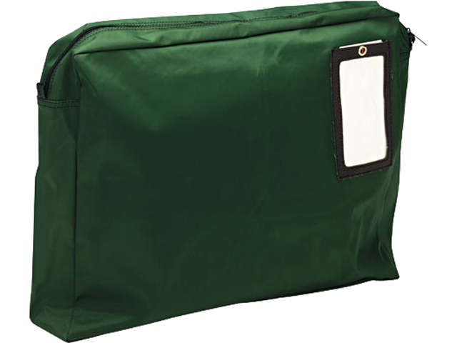 MMF Industries 2342814L02 Expandable Dark Green Transit Sack, 18w x 14h x 4d