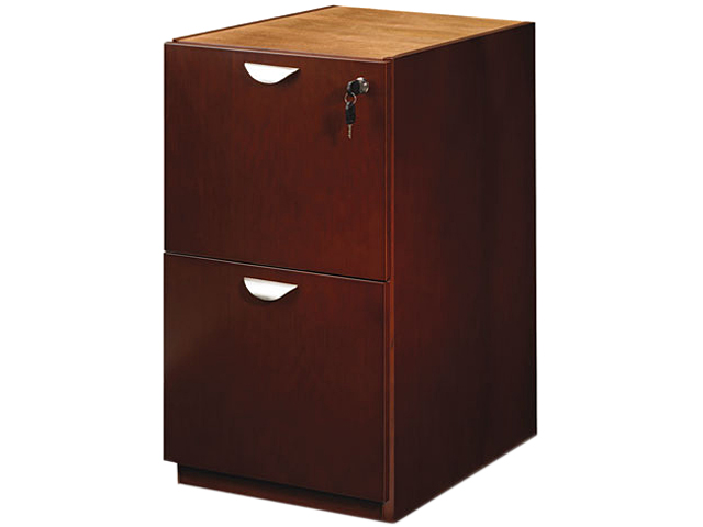 Mayline MPFF28MC Mira Series File/File Desk Pedestal, 15w x 28d x 27¾h, Medium Cherry