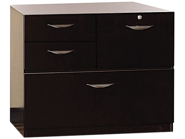 Mayline MMPSU1930ESP Mira Series Veneer Multipurpose Storage Unit, 30w x 19d x 27¾h, Espresso